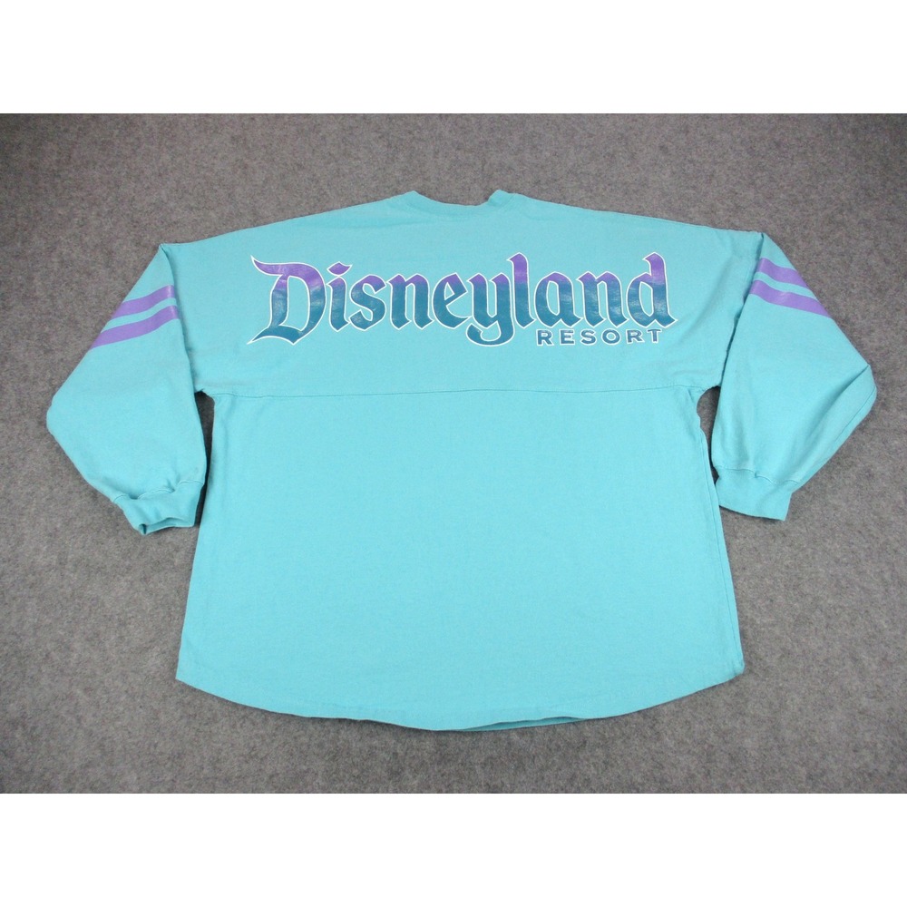 Disney Spirit Jersey Womens XL Blue Disneyland Resort Ombre Stripe Long Sleeve